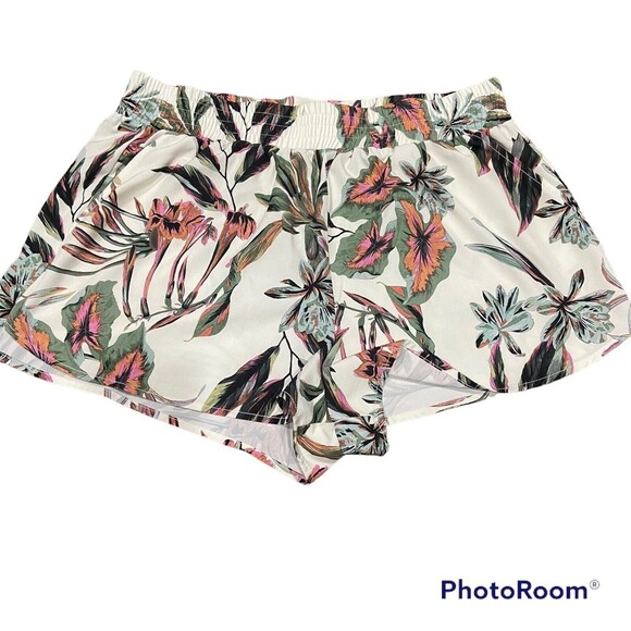 O'Neill Womens Floral Elastic Waist Pull On Landing Multicolor Hybrid Short XL - Picture 2 of 3